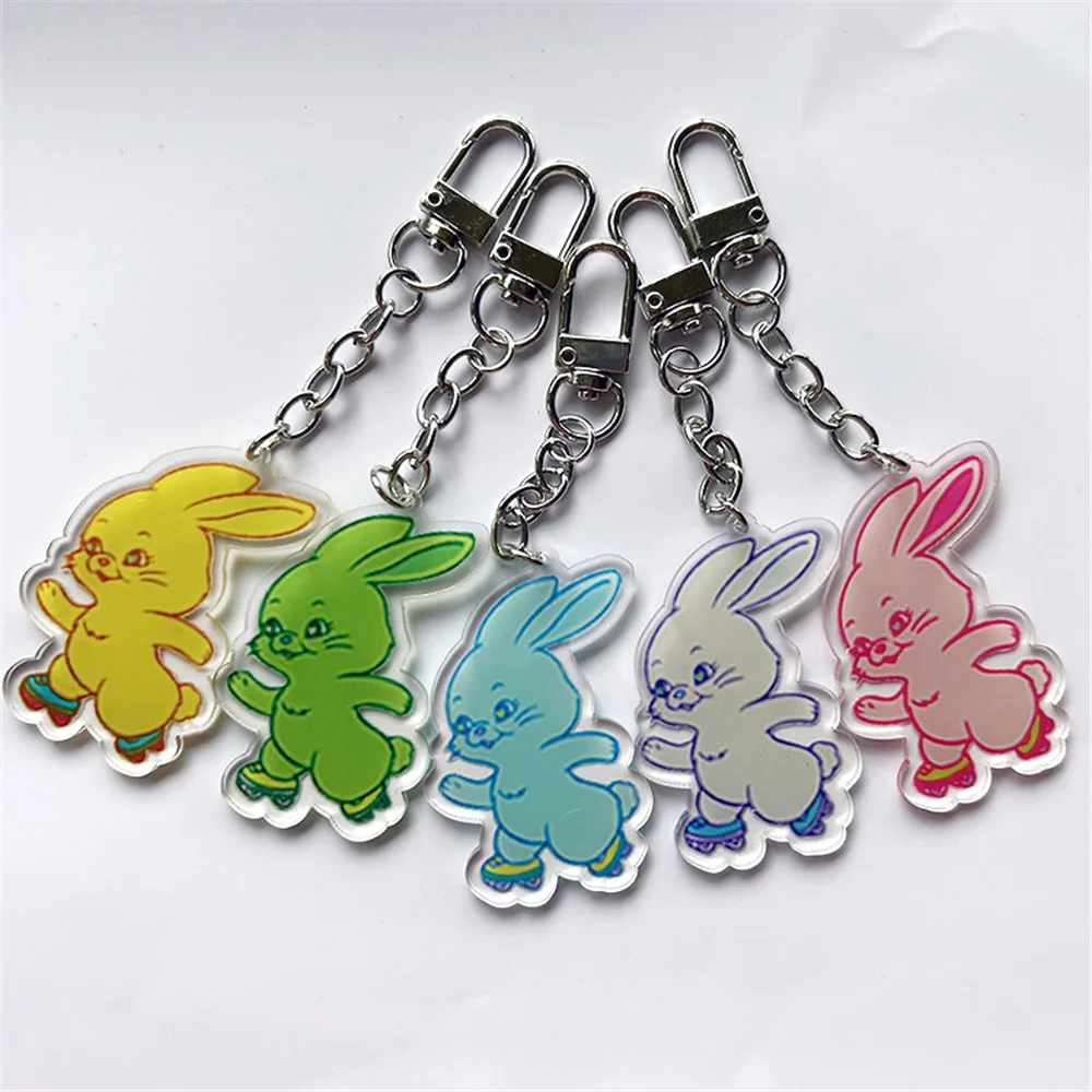 Cartoon Rabbit Kawaii Two Side Keychain