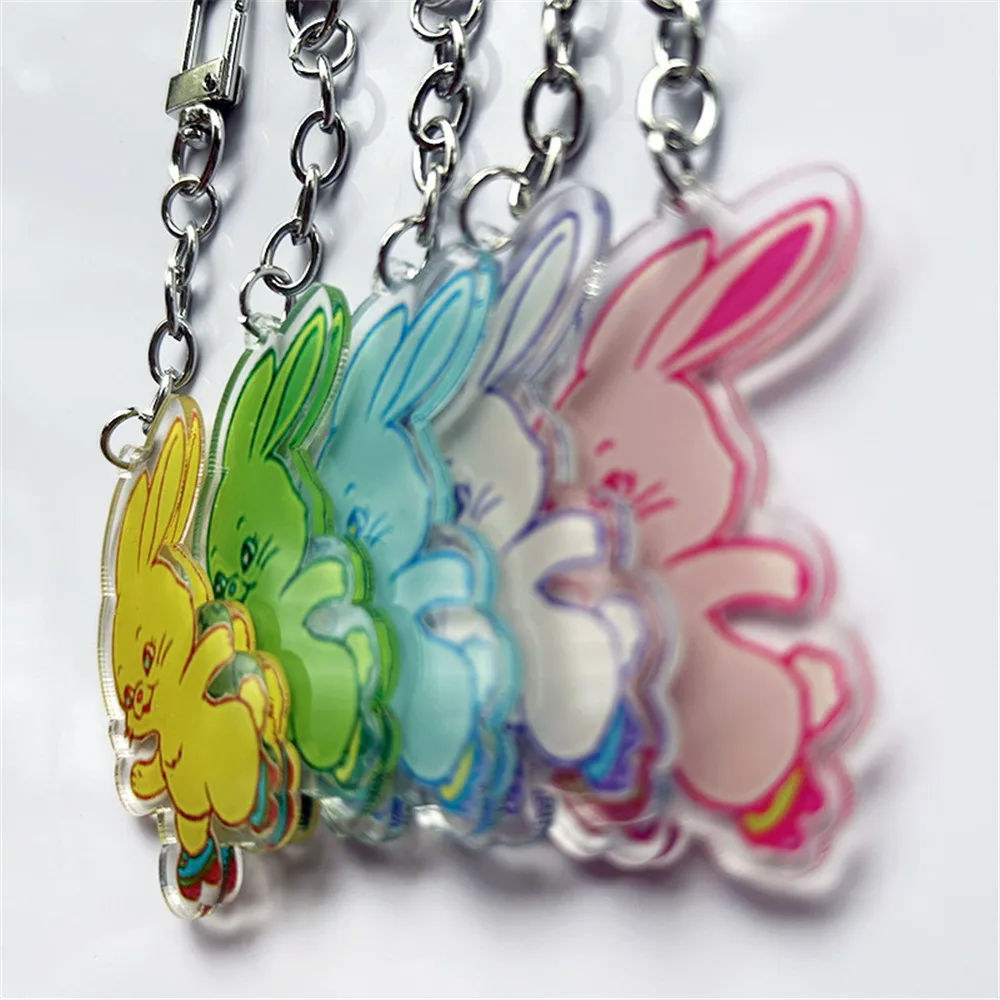 Cartoon Rabbit Kawaii Two Side Keychain