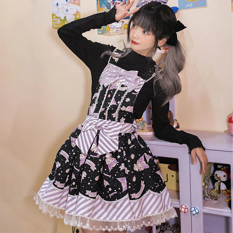 Cartoon Kuromi Lolita Kawaii Dress Cartoon Kuromi Lolita Kawaii Dress
