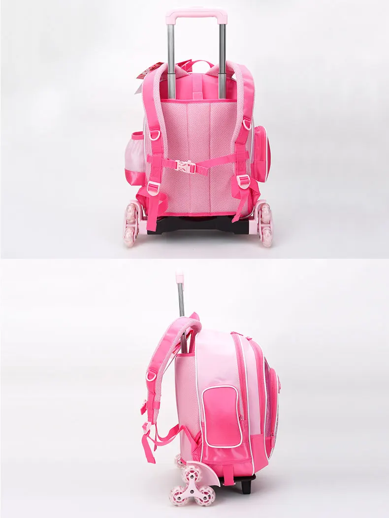 Cartoon Hello Kitty Kawaii Trolley Waterproof Schoolbag