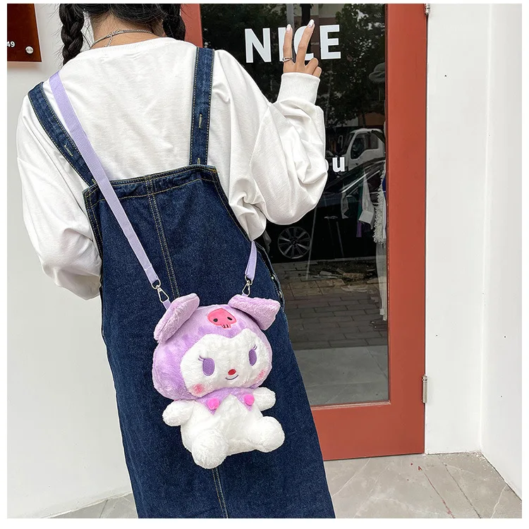 Kawaii Cartoon Kuromi Plush Bag