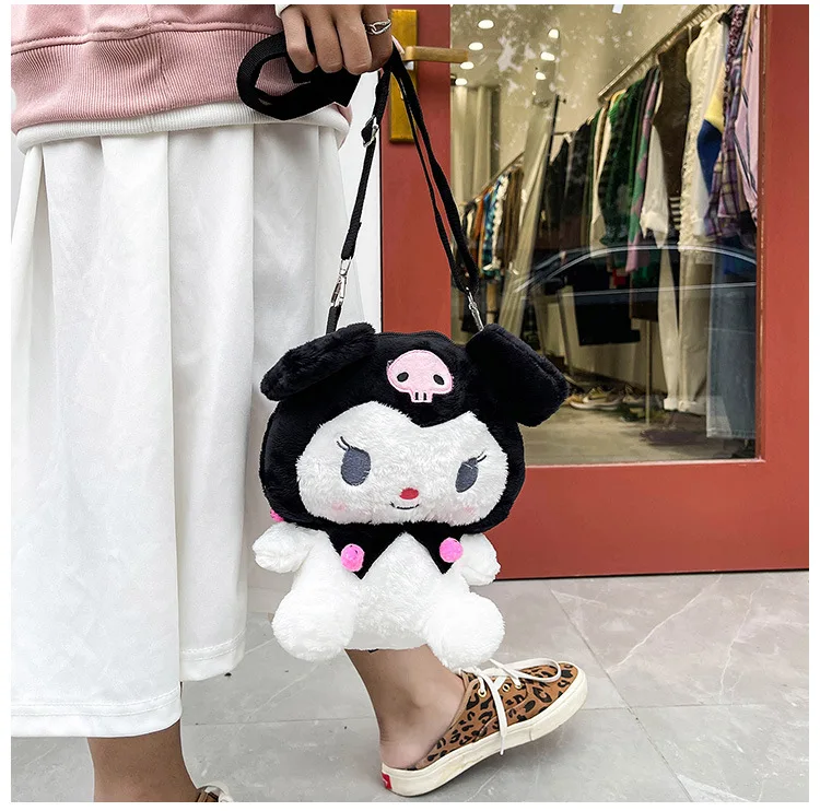 Kawaii Cartoon Kuromi Plush Bag
