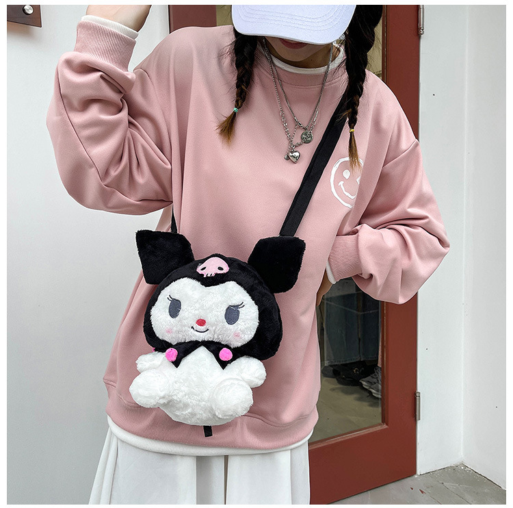 Kawaii Cartoon Kuromi Plush Bag