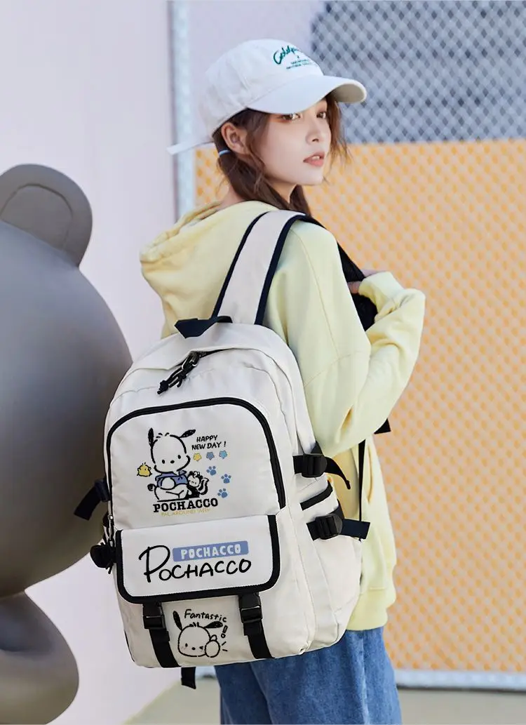 Cartoon Pochacco Kawaii Student Bag