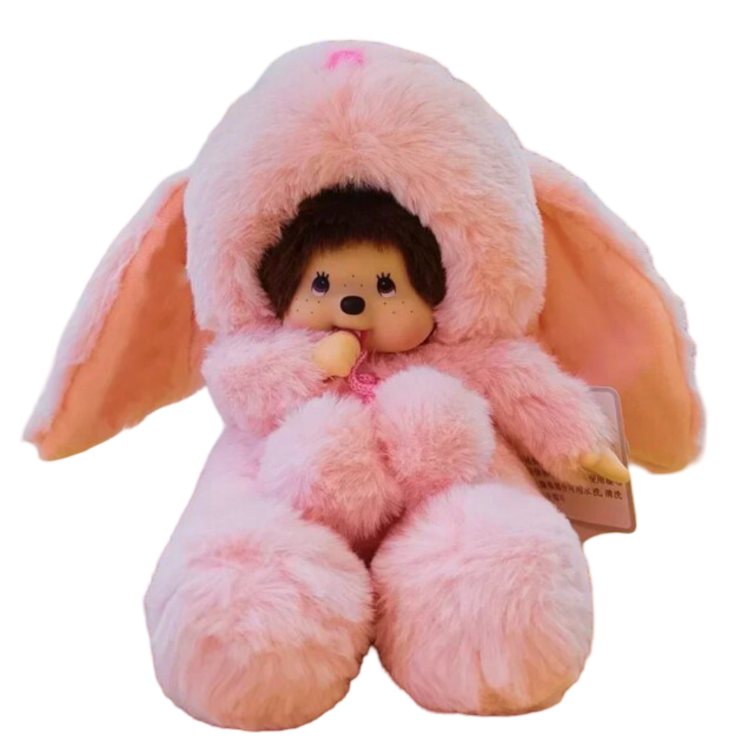 20cm Kawaii Cartoon Monchhichi Bunny Soft Stuffed Plush Toy