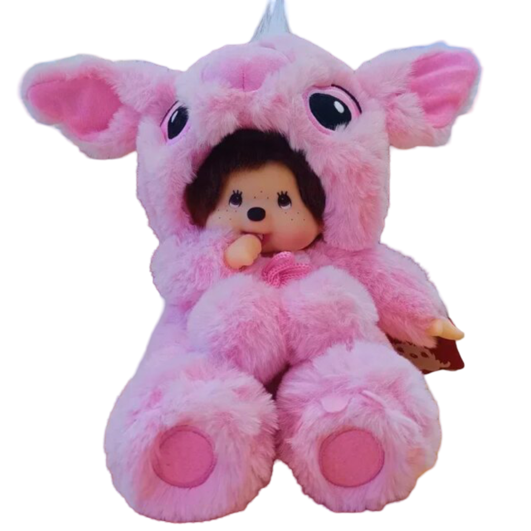 20cm Kawaii Cartoon Monchhichi Stitch Plush Toy