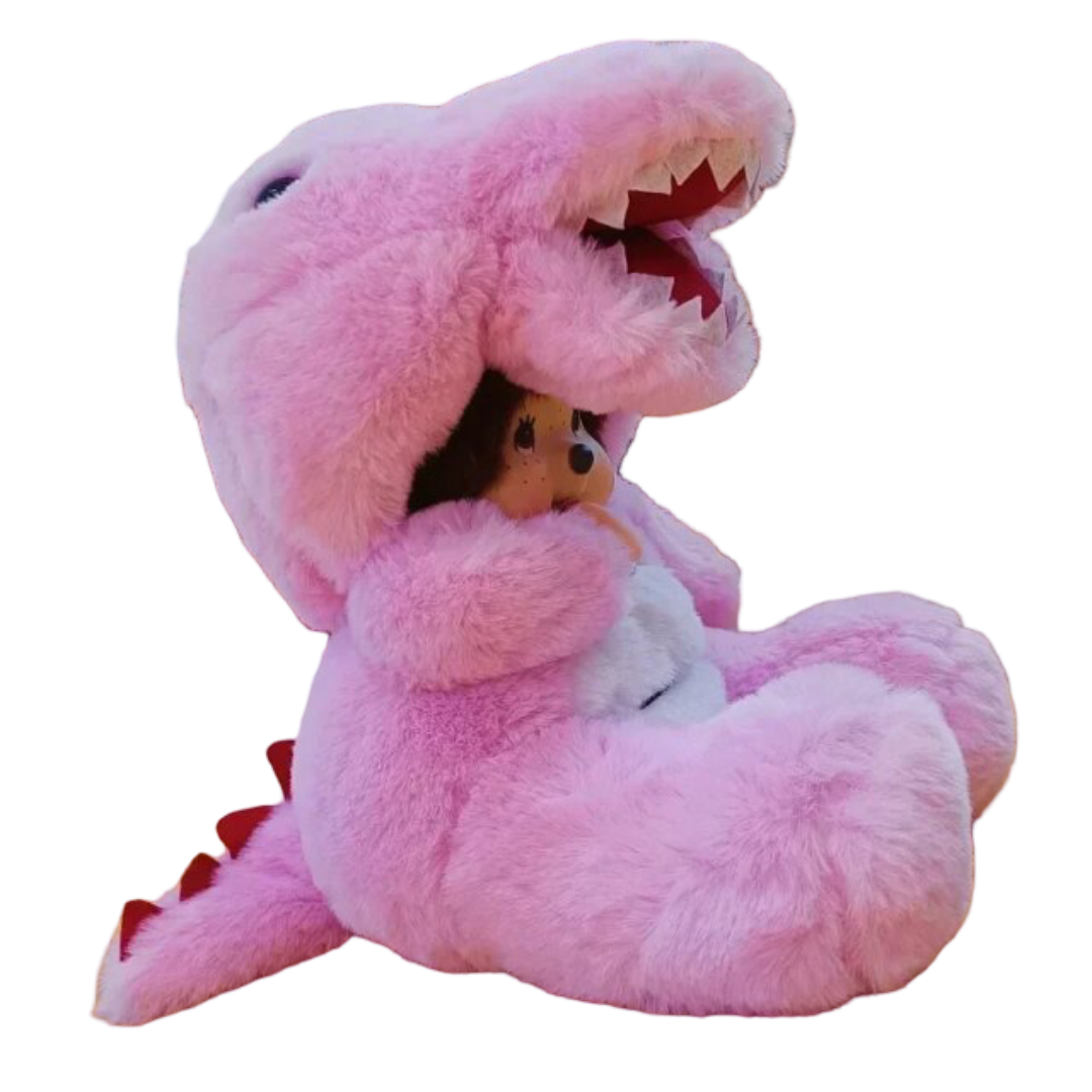 20cm Kawaii Cartoon Monchhichi Dinosaur Soft Stuffed Plush Toy