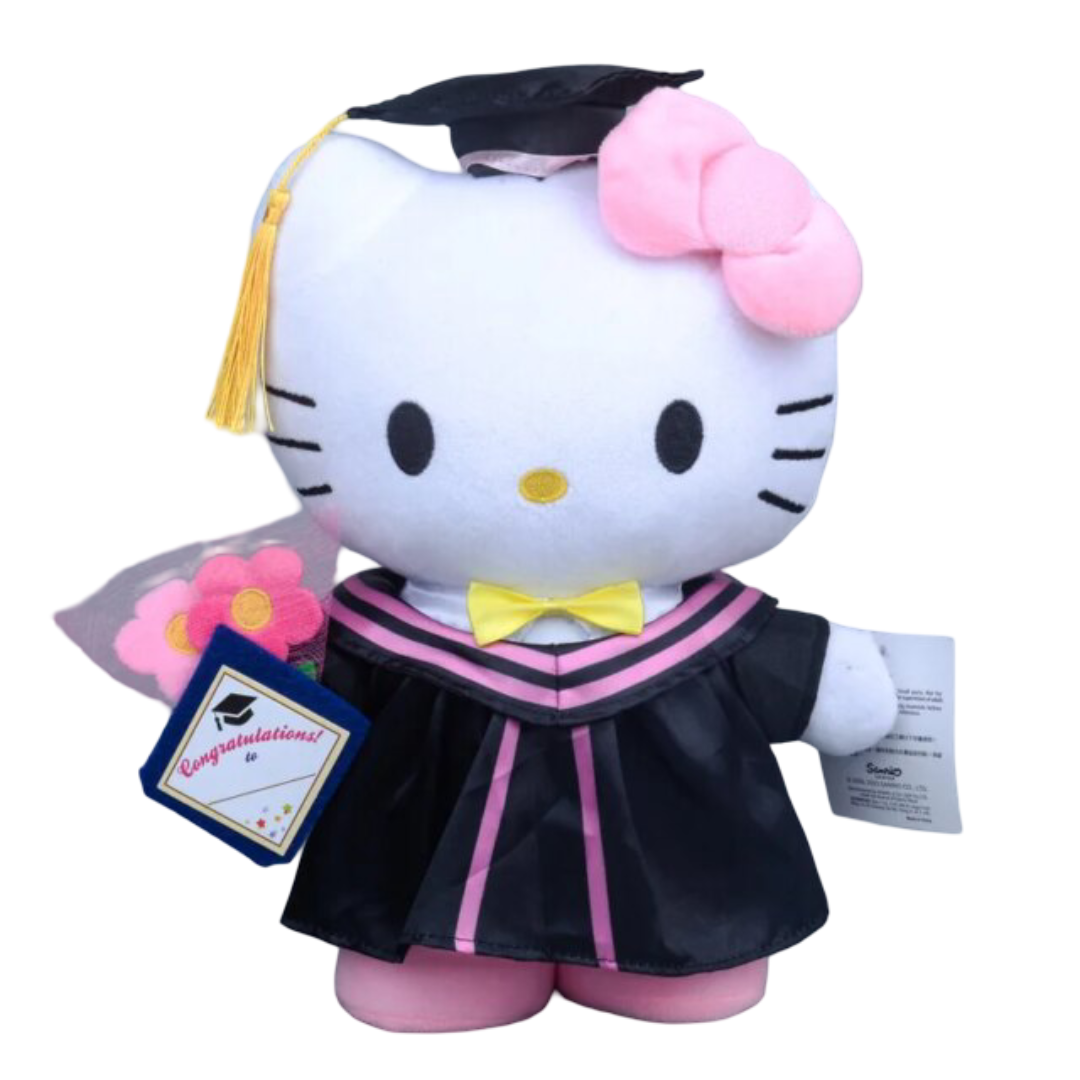 25 /35cm Kawaii Sanrio Anime Hello Kitty Graduation Plush Toy
