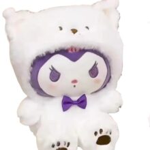 Anime Kawaii Sanrio Plush Toy – Kuromi Polar bear covered Anime Kawaii Sanrio Plush Toy - Kuromi Polar bear covered