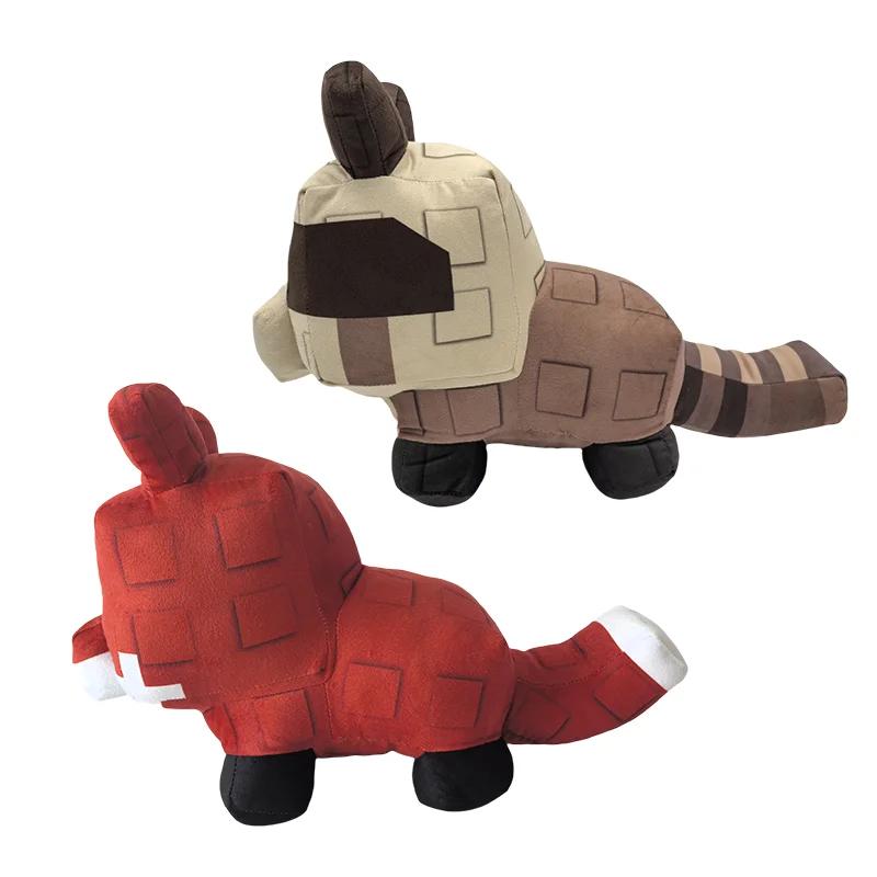 2Pcs Kawaii Grow A Garden Tanuki And Red Fox Plush Toy