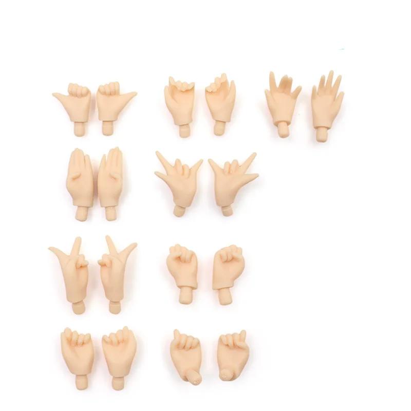 9Pcs Kawaii Cartoon Blythe White Skin Toy Hands