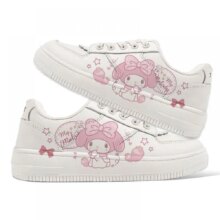 Cute Girls Student Sneakers Shoes Anime Melody Hello Kitty Sanrios Cartoon Kawaii Fashion White Sport Shoes Leisure Flat Shoes Cute Girls Student Sneakers Shoes Anime Melody Hello Kitty Sanrios Cartoon Kawaii Fashion White Sport Shoes Leisure Flat Shoes