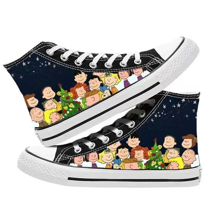Cartoon A Charlie Brown Christmas Canvas Kawaii Shoes