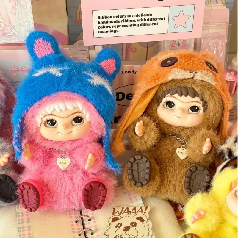 Wakuku Fuzzy Trendy Fun Party Blind Box Cute Wakuku Action Figure Mystery Box Cute Doll Bag Pendant Doll Surprise Bag Gift Toy