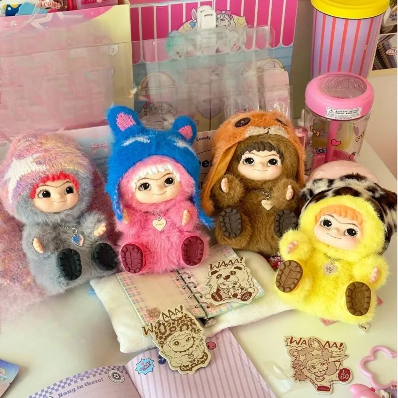 Wakuku Fuzzy Trendy Fun Party Blind Box Cute Wakuku Action Figure Mystery Box Cute Doll Bag Pendant Doll Surprise Bag Gift Toy