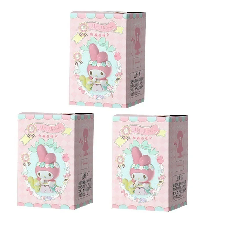 3Pcs Kawaii Sanrio My Melody Tea Party Series Blind Box