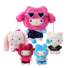 5Pcs Kawaii Sanrio Hello Kitty Popstar Series Plush Keychain With Blind Box 5Pcs Kawaii Sanrio Hello Kitty Popstar Series Plush Keychain With Blind Box