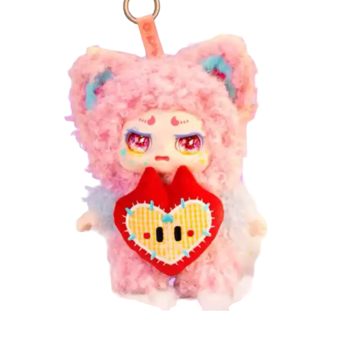 Kawaii Kimmon Creatures Chunye New Life Series Mianmian Core Roll Plush Keychain