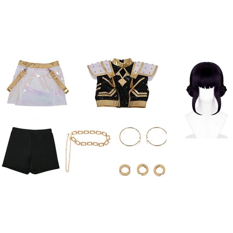 Anime Kawaii Kpop Demon Hunters Zoey Cosplay Costume With Wig Suit