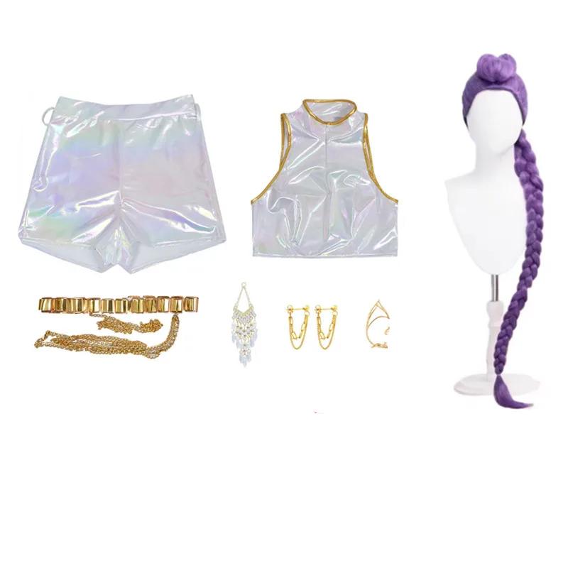 Kawaii Anime KPop Demon Hunters Cosplay Rumi Costume With Wig