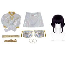 Kawaii Anime KPop Demon Hunters Cosplay Zoey Costume With Wig Kawaii Anime KPop Demon Hunters Cosplay Zoey Costume With Wig