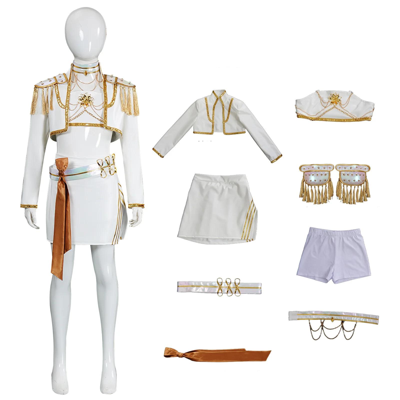 Kawaii Anime KPop Demon Hunters Mira Cosplay Costume White Suit