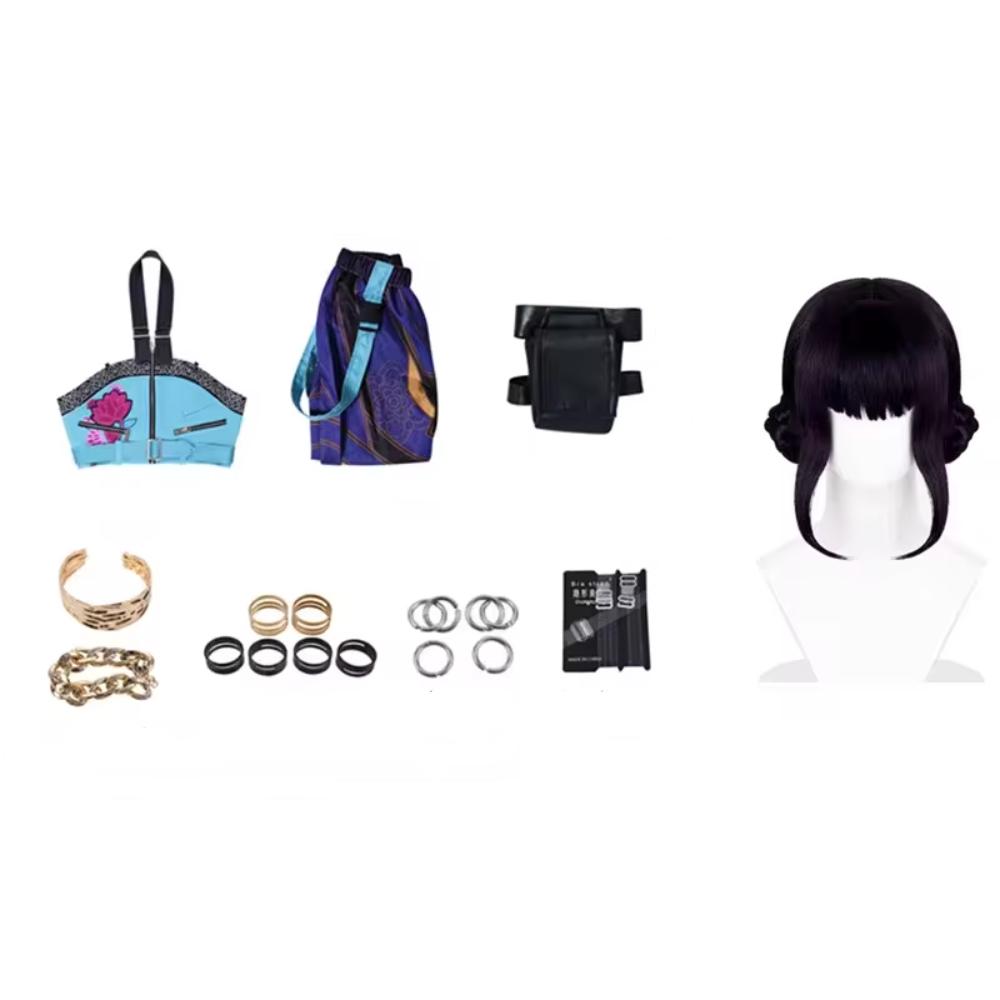 Kawaii Anime KPop Demon Hunters Cosplay Zoey Costume With Wig Suit