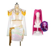 Kawaii Anime Kpop Demon Hunters Mira Cosplay Costume With Wig Kawaii Anime Kpop Demon Hunters Mira Cosplay Costume With Wig