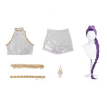 Kawaii Anime KPop Demon Hunters Rumi Cosplay Costume With Wig Kawaii Anime KPop Demon Hunters Rumi Cosplay Costume With Wig