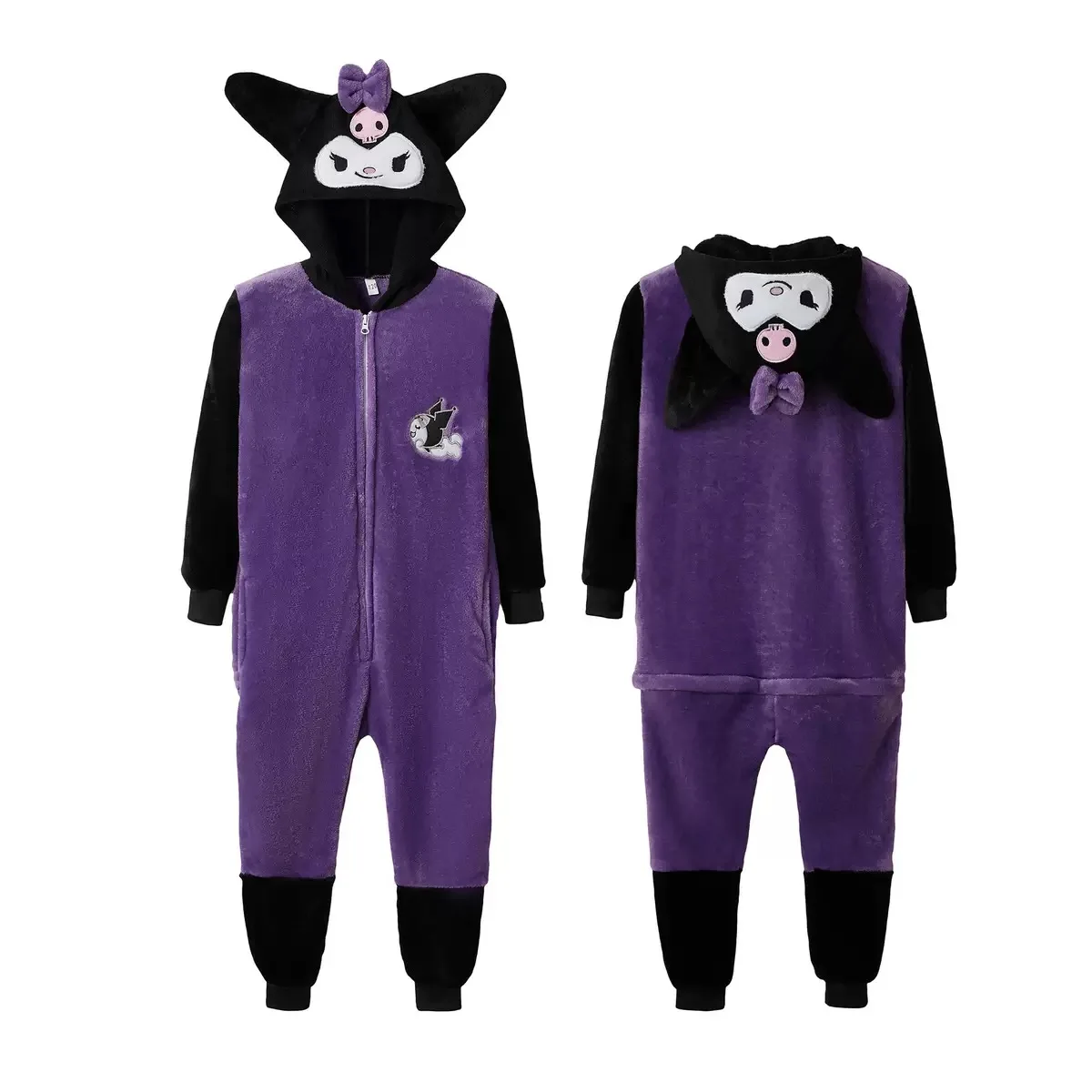 Kawaii Cartoon Purple Kuromi Cosplay Costume