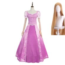 Anime Kawaii Tangled Rapunzel Cosplay Costume With Wig Anime Kawaii Tangled Rapunzel Cosplay Costume With Wig