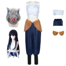 Kawaii Anime Demon Slayer Hashibira Inosuke Cosplay Costume With Wig And Mask Kawaii Anime Demon Slayer Hashibira Inosuke Cosplay Costume With Wig And Mask