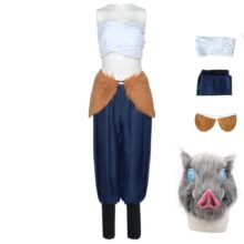 Anime Kawaii Demon Slayer Hashibira Inosuke Cosplay Costume With Mask Anime Kawaii Demon Slayer Hashibira Inosuke Cosplay Costume With Mask