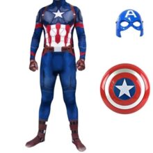 Captain America Cosplay Jumpsuit Avengers Superhero Shield Costume Halloween Carnival Party Mask Outfits For Adult Make Me Able To Copy It Directly To html Website