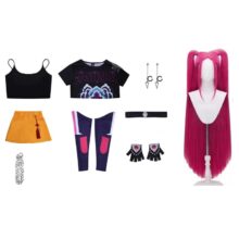 Anime Kawaii KPop Demon Hunters Mira Cosplay Costume And Wig Anime Kawaii KPop Demon Hunters Mira Cosplay Costume And Wig