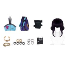 Anime Kawaii KPop Demon Hunters Zoey Cosplay Costume And Wig Anime Kawaii KPop Demon Hunters Zoey Cosplay Costume And Wig