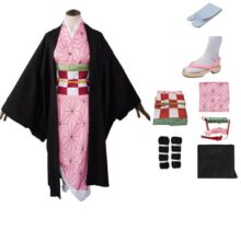 Anime Kawaii Demon Slayer Kamado Nezuko Cosplay Costume With Shoes Anime Kawaii Demon Slayer Kamado Nezuko Cosplay Costume With Shoes