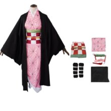 Anime Kawaii Demon Slayer Kamado Nezuko Cosplay Costume Set Anime Kawaii Demon Slayer Kamado Nezuko Cosplay Costume Set