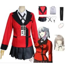 Kawaii Anime Kakegurui Kirari Momobami Cosplay Costumes Uniform Suit With Wig Kawaii Anime Kakegurui Kirari Momobami Cosplay Costumes Uniform Suit With Wig