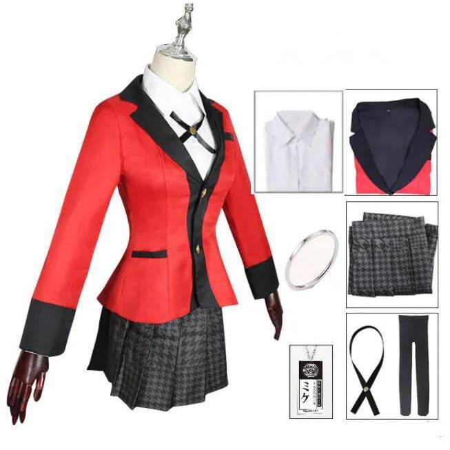 Anime Kawaii Kakegurui Cosplay Costume Uniform Set Suit