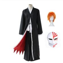 Kawaii Anime Ichigo Kurosaki Cosplay Costume With Wig Kawaii Anime Ichigo Kurosaki Cosplay Costume With Wig
