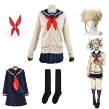 Anime Kawaii My Hero Academia Himiko Toga Cosplay Costume Full Set With Wig Anime Kawaii My Hero Academia Himiko Toga Cosplay Costume Full Set With Wig