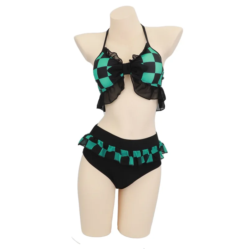 Anime Kawaii Demon Slayer Tanjiro Kamado Cosplay Swimsuit