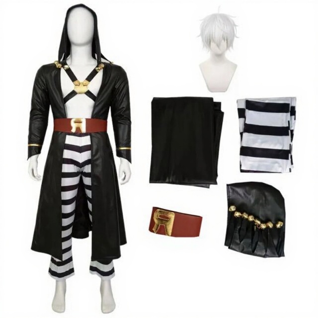 Anime Kawaii JoJo Bizarre Adventure Risotto Nero Cosplay Costume With Wig Anime Kawaii JoJo Bizarre Adventure Risotto Nero Cosplay Costume With Wig