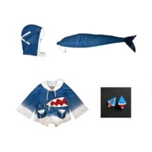 4Pcs/Set Kawaii Anime Hololive Gawr Gura Cosplay Costume 4Pcs/Set Kawaii Anime Hololive Gawr Gura Cosplay Costume