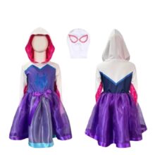 Kawaii Gwen Stacy Purple Gwen Cosplay Costume Gown Kawaii Gwen Stacy Purple Gwen Cosplay Costume Gown