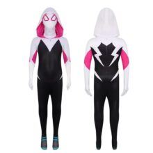 Kawaii Gwen Stacy Grey Gwen Cosplay Costume Jumpsuit For Adult Kawaii Gwen Stacy Grey Gwen Cosplay Costume Jumpsuit For Adult