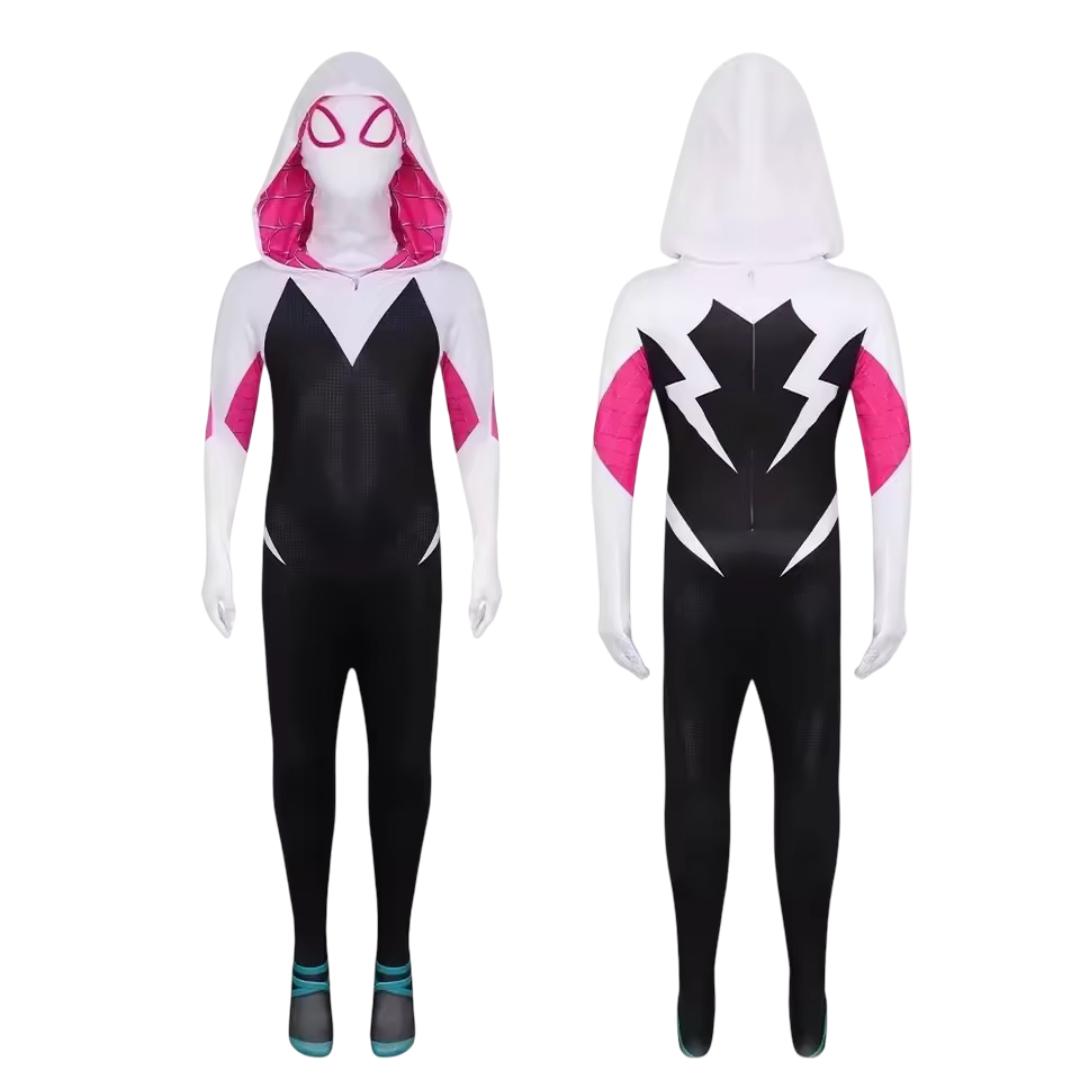 Kawaii Gwen Stacy Grey Gwen Cosplay Costume Jumpsuit For Adult