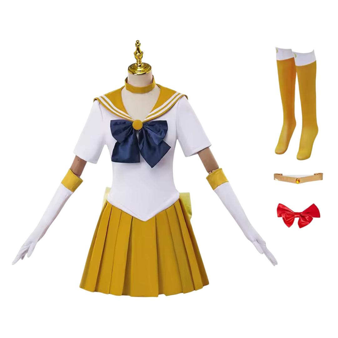 Kawaii Anime Sailor Moon Venus Cosplay Costume Suit