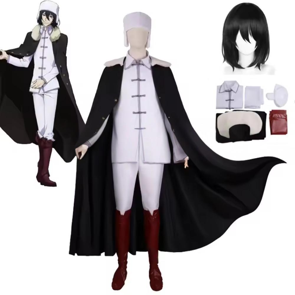 Anime Kawaii Bungo Stray Dogs Fyodor Dostoevsky Cosplay Costume With Wig Suit Anime Kawaii Bungo Stray Dogs Fyodor Dostoevsky Cosplay Costume With Wig Suit